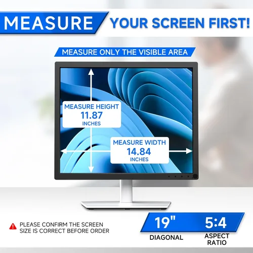 Miniatura 3 de ZOEGAA Pantalla de privacidad, pantalla de privacidad extraíble para monitor de computadora, antirreflejos y luz azul, compatible con HP Dell