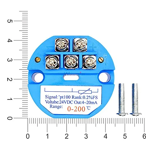 Miniatura 6 de RTD PT100 - Transmisor de sensor de temperatura CC 24 V 0-200 Celsius rango de sensores de temperatura, módulo detector aislado 4-20 MA CC 24 V
