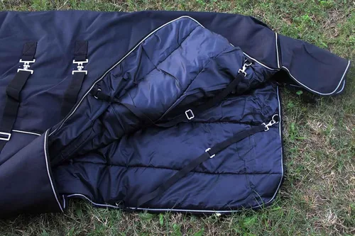 Miniatura 3 de Challenger 1200D Caballo Participación Impermeable Pesado Invierno Manta Negro 551G