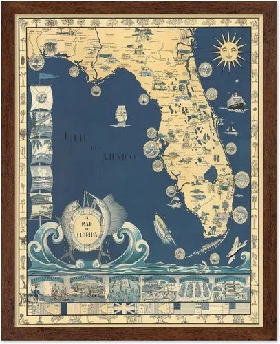 Miniatura 68 de Monem Art Mapa Monumental Vintage de Florencia Impresión - Póster de Viaje Retro - Arte de Italia - Gran Regalo para Hombres, Mujeres, Amantes