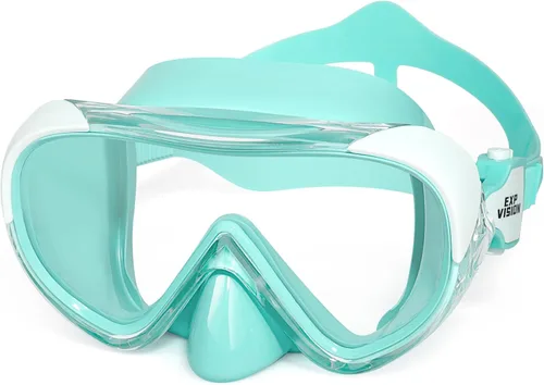 Miniatura 19 de Máscara de natación para niños, máscara de buceo de esnórquel de 180°, gafas de natación antivaho para niños con cubierta para la nariz, gafas