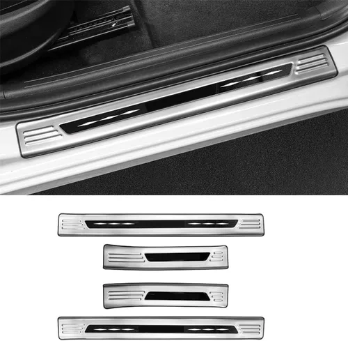 Para Hyundai Elantra 2021 2022 2023 2024 2025 4 piezas de acero inoxidable para el umbral de la puerta exterior de las placas de protección de