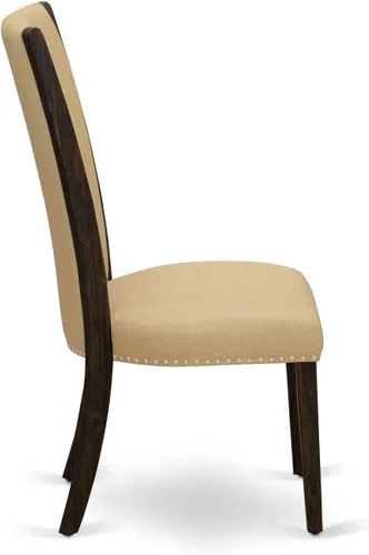 Miniatura 11 de East West Furniture I2VE5-703 - Juego de mesa y sillas de cocina de 5 piezas, incluye una mesa de comedor redonda con pedestal y 4 sillas de comedor