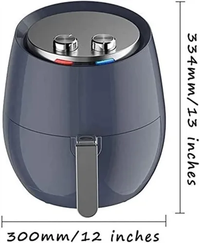 Miniatura 2 de Horno freidora de aire, freidora eléctrica de aire caliente, 1400 vatios, cocina con control de temperatura, apagado automático, sin BPA, cesta