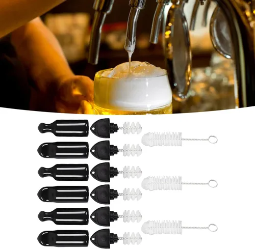 Miniatura 7 de TOPINCN Grifo de cepillos largos para cerveza, barriles de cerveza Kegging para elaborar cerveza Tapón Tapón de cepillo de cepillo de higiene Kit