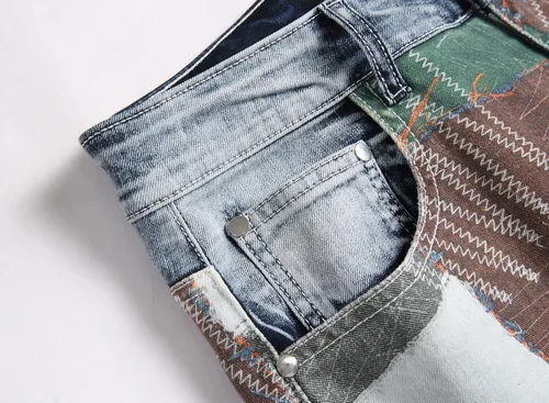 Miniatura 192 de Enrica Pantalones vaqueros estampados casuales para hombre