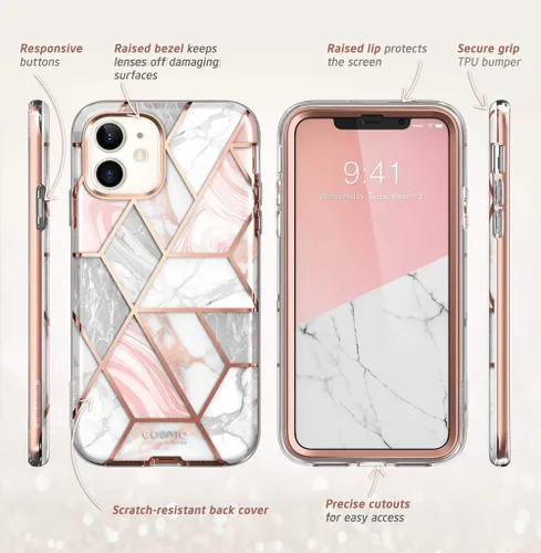 Miniatura 6 de i-Blason Cosmo Series - Funda para iPhone 12 / iPhone 12 Pro 5G de 6.1 pulgadas (versión 2020), funda protectora delgada de cuerpo completo