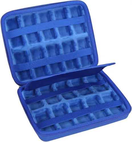 Miniatura 3 de Mchoi Funda de transporte a prueba de golpes para Hot Wheels 20 coches, solo funda (todo azul)