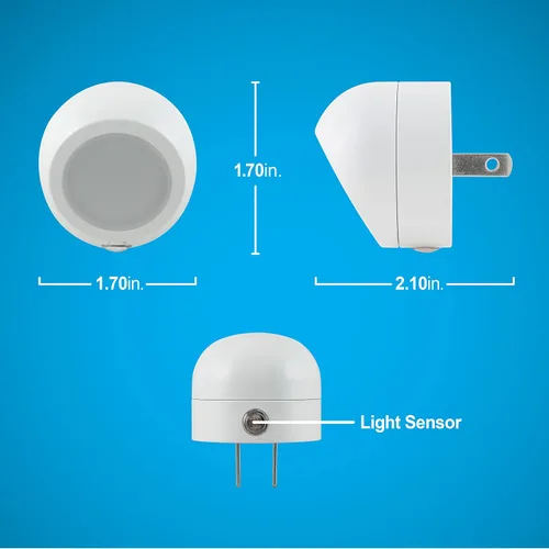 Miniatura 5 de GE Luz nocturna giratoria con enchufe, decoración del hogar, artículos esenciales de apartamento, luces LED para dormitorio, iluminación ambiental