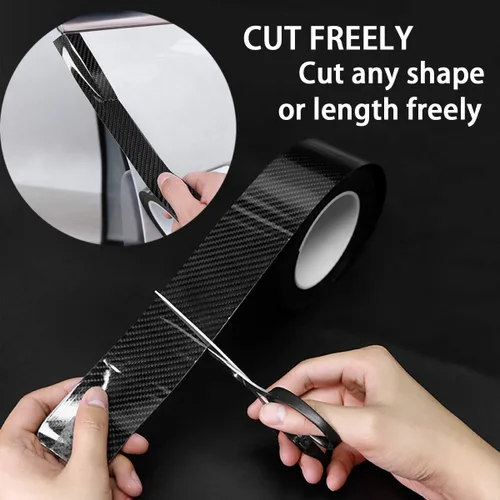 Miniatura 2 de DGSL - Protectores de borde de puerta de automóvil, fibra de carbono 5D, película de vinilo anticolisión, 1.2 pulgadas x 33 pies, se adapta a