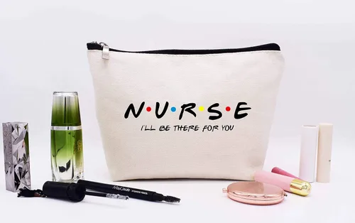 Miniatura 6 de LIBIHUA Bolsa de maquillaje Bolsa de cosméticos Bolsa de viaje, Enfermera estaré ahí para ti, 331-enfermera estaré ahí para ti