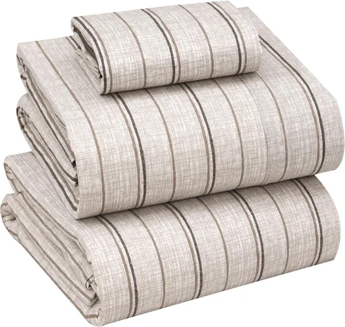 Miniatura 127 de RUVANTI Juego de sábanas divididas tamaño King de 100 % algodón para cama ajustable, 5 piezas, ropa de cama de tejido de percal suave y Guisante