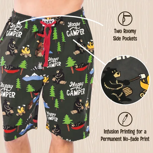 Miniatura 176 de Lazy One - Pantalones cortos de pijama para hombre, ropa de dormir