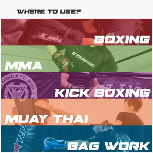 Miniatura 6 de Starpro Guantes de boxeo para niños, 4 onzas, 6 onzas, guantes de boxeo juveniles para niños y niñas, guantes juveniles para boxeo, artes marciales