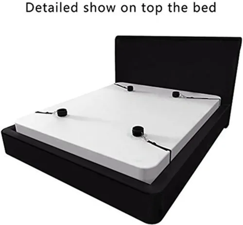 Miniatura 2 de Kit de restricciones de servidumbre para parejas debajo de la cama King, lazos sexuales para muñecas y tobillos, juego de adultos, cuerda