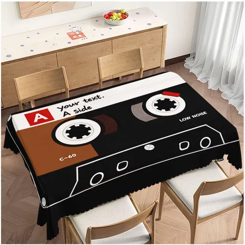 Miniatura 31 de Mantel de notas musicales de 52 x 70 pulgadas, diseño de piano musical retro, mantel oblongo, mantel decorativo antirencogimiento para cocina