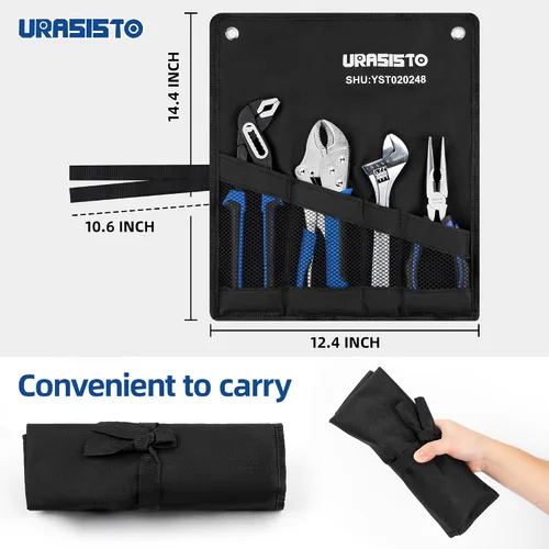 Miniatura 2 de URASISTO Kit de herramientas de mantenimiento del hogar de 4 piezas para hombres, incluye junta de ranura, nariz larga, corte diagonal, alicates