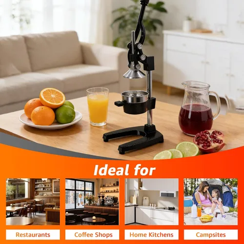 Miniatura 7 de Exprimidor manual de frutas - Exprimidor manual de frutas – Exprimidor de cítricos de hierro fundido sin esfuerzo para el hogar – Acero inoxidable