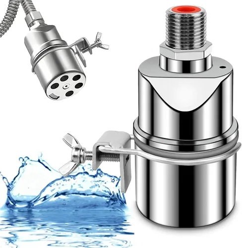 Miniatura 2 de Automatic Water Level Control Valve 1/2 Inch Stainless Steel Float Ball for Tank Swimming Pool Straight with Clip
