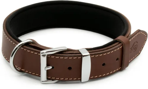 Miniatura 6 de Collar de perro de cuero curtido vegetal para perros grandes, collares de perro resistentes y de diseño de lujo