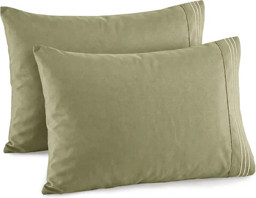 Miniatura 8 de Elegant Comfort Juego de fundas de almohada de 2 piezas de calidad hotelera, lujosas y suaves fundas de almohada de calidad egipcia de 1500 hilos
