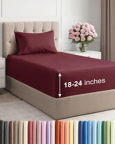 Miniatura 132 de Sábanas King divididas con bolsillos extra profundos, sábanas transpirables y refrescantes de 5 piezas, sábanas de lujo para hotel, suaves, sin 22