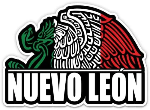 Nuevo Leon Mexico MX Bandera Vinilo Adhesivo - Grande - 11"