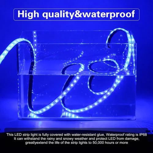 Miniatura 5 de Tira de luces LED marinas, 12 V, 6.56 pies, IP68, impermeable, luces LED subacuáticas, luz interior de barco, luces de cubierta de barco, luces