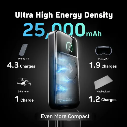 Miniatura 5 de DENVIX PowerX Power Bank Deluxe Jimmy Butler Limited Edition, 250 W 4 en 1 25,000 mAh cargador portátil para portátil (91.25 Wh) con carga