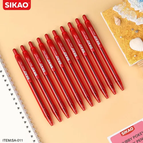 Miniatura 7 de Bolígrafos rojos a granel, paquete de 30 bolígrafos retráctiles, punta media de 0.039 pulgadas, bolígrafos de tinta roja a granel para profesores