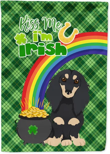 Miniatura 44 de Caroline's Treasures WDK4731GF - Bandera decorativa para jardín del día de San Patricio, color negro y tostado, Airedale Terrier, para jardín