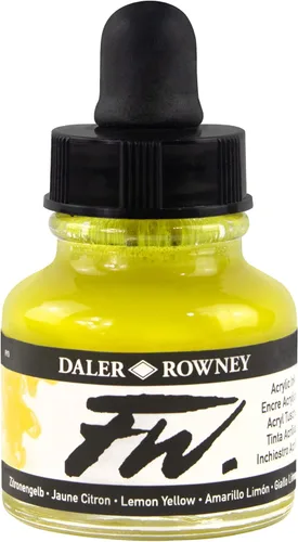 Miniatura 8 de Daler-Rowney FW - Tinta acrílica, botella de vidrio con gotero, 1 oz - 1.0 fl oz, imitación dorada