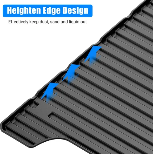 Miniatura 4 de Alfombrilla para maletero para Toyota Tundra SR5 2022-2025, MERXENG Protector de maletero para automóvil Todo-tiempo Alfombrilla protectora