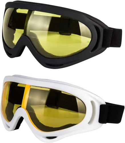 Miniatura 12 de LJDJ Gafas de motocicleta – Juego de 2 gafas – Dirt Bike ATV Motocross anti-UV ajustable para montar fuera de carretera protección combate táctico
