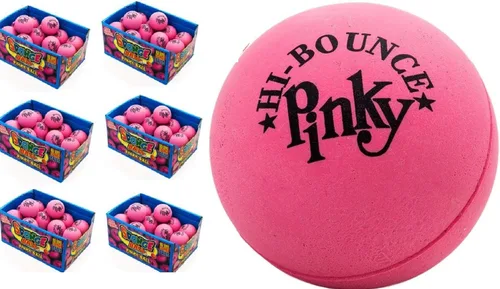 Miniatura 14 de Hi-Bounce Pinky Ball (paquete de 6) por JA-RU. Pelotas hinchables de goma para niños y adultos. Pelota de rebote rosa pequeña. Recuerdos de fiesta