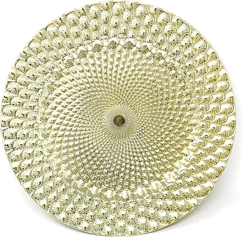 Miniatura 23 de allgala Paquete de 6 platos base redondos de gran calidad de 13 pulgadas - Plata cepillada - HD80322