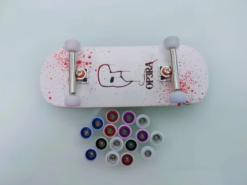 Miniatura 6 de LEEFAI Ruedas de diapasón incrustadas a mano, capa de aleación – Ruedas de patineta de dedo caliente – Ruedas de rodamientos ultra giratorios