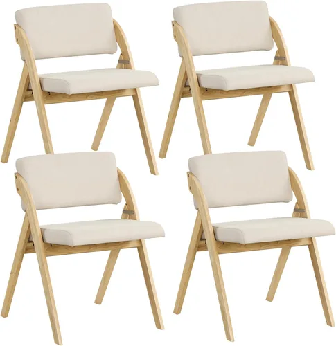 Miniatura 12 de GOFLAME Juego de 2 sillas de comedor plegables, sillas de cocina tapizadas con asiento y respaldo acolchados, sillas laterales modernas con patas