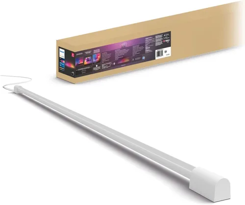 Philips Hue - Tubo de luz LED inteligente grande, blanco - Luz LED de cambio de color blanco y ambiente de color - 1 paquete - Sincronización con