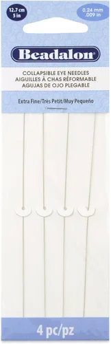 Miniatura 14 de Beadalon - Agujas plegables para ojos, paquete variado, finas de 0.012 in / 0.012 pulgadas, medianas, 0.014 in / .014 pulgadas, pesadas 0.51 / .020