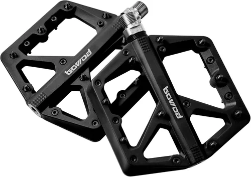 Miniatura 8 de Pedales MTB, pedales grandes para bicicleta de montaña, pedales de plataforma de bicicleta compuestos de fibra de nailon ligero, pedales de agarre