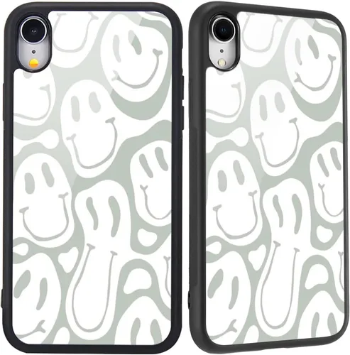 Miniatura 13 de Compatible con iPhone 7/8/SE 2020, cubierta trasera dura con patrón de arte divertido azul divertido lindo para mujeres y niños