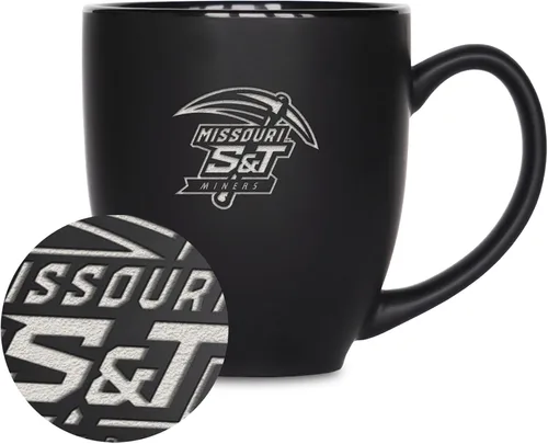 Miniatura 29 de Rico Industries - Taza de cerámica mate negra con grabado láser estándar de 15oz para NCAA (escuelas T & U) - Para bebidas calientes o frías