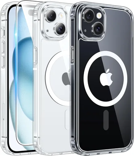 Miniatura 1254 de FNTCASE Funda para iPhone 13 Pro-Max: Fundas magnéticas transparentes compatibles con Magsafe Slim anti amarillamiento protección contra caídas