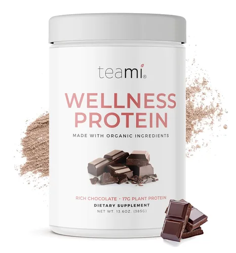Miniatura 7 de Teami Proteína de vainilla en polvo con ingredientes orgánicos, proteína de guisante suave a base de plantas con bajos carbohidratos netos, sin OMG