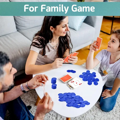 Miniatura 5 de Coopay 500 fichas de póquer de plástico, fichas de bingo de 1 pulgada, contadores de aprendizaje a granel, juego de cartas de póquer, marcadores