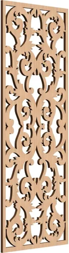 Miniatura 185 de Meadville Paneles decorativos de pared de madera con calado, 9 3/8 pulgadas de ancho x 24 3/8 pulgadas de alto x 1/4 de alto, aliso