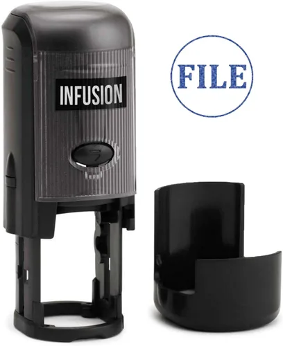 Miniatura 11 de Infusion Sello de goma autoentintado redondo de pago (3/4 '' de diámetro) - Tinta azul Pagado