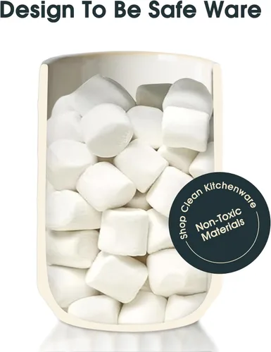 Miniatura 5 de Portautensilios, 7.3"+5.4" Portautensilios de Cerámica para Cocina para Encimera, Recipiente Grande para Utensilios de Cocina para Encimera de Beige
