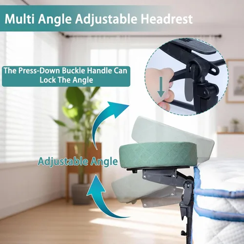Miniatura 6 de Reposacabezas de masaje para cama, almohada ajustable para después de cirugía ocular, vitrectomía, reposacabezas de masaje para cama en casa